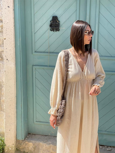 Organic Cotton Long Sleeve Summer Dress - One Size